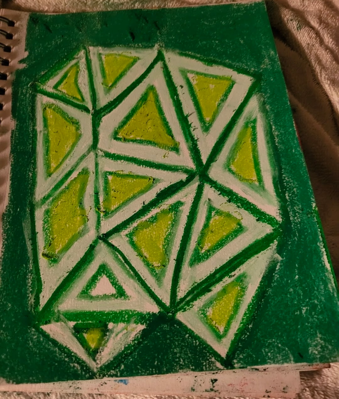 Emerald Triangles - Geometric abstraction