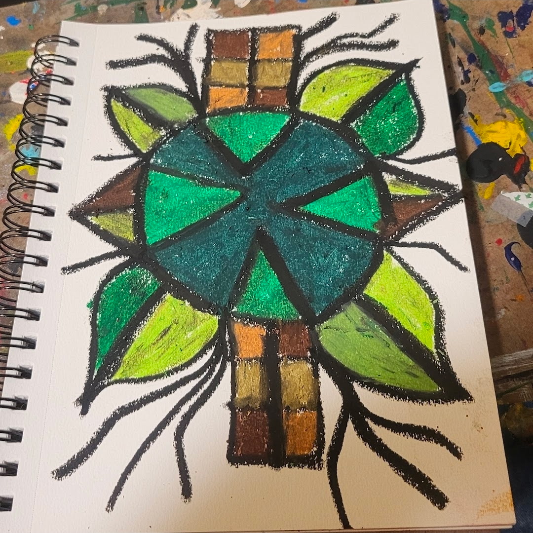 Tree of Life - Oil pastel artwork