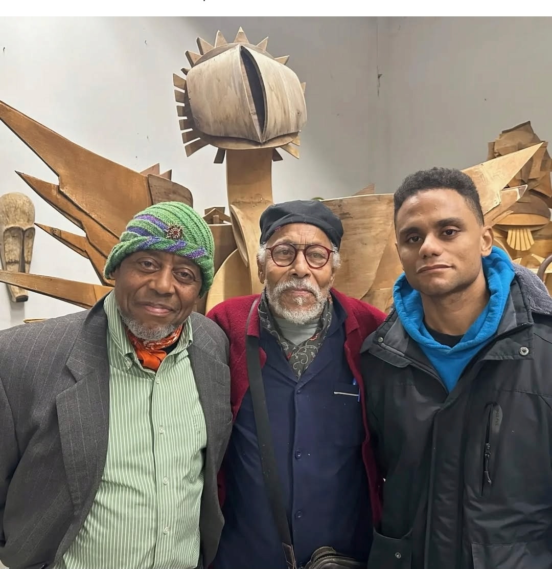 Wooden sculptures by Reginald Madison Sr.